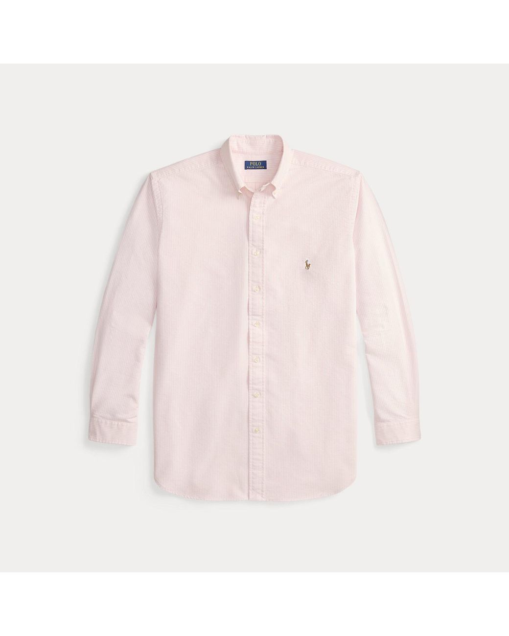 Ralph Lauren Pink Striped Oxford Shirt for men