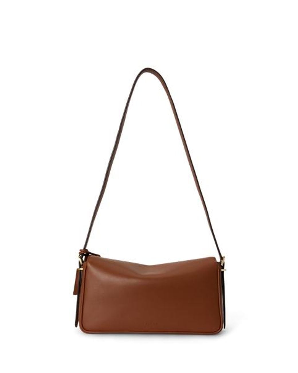 Ralph Lauren Brown Nappa Leather Medium Farrah Shoulder Bag