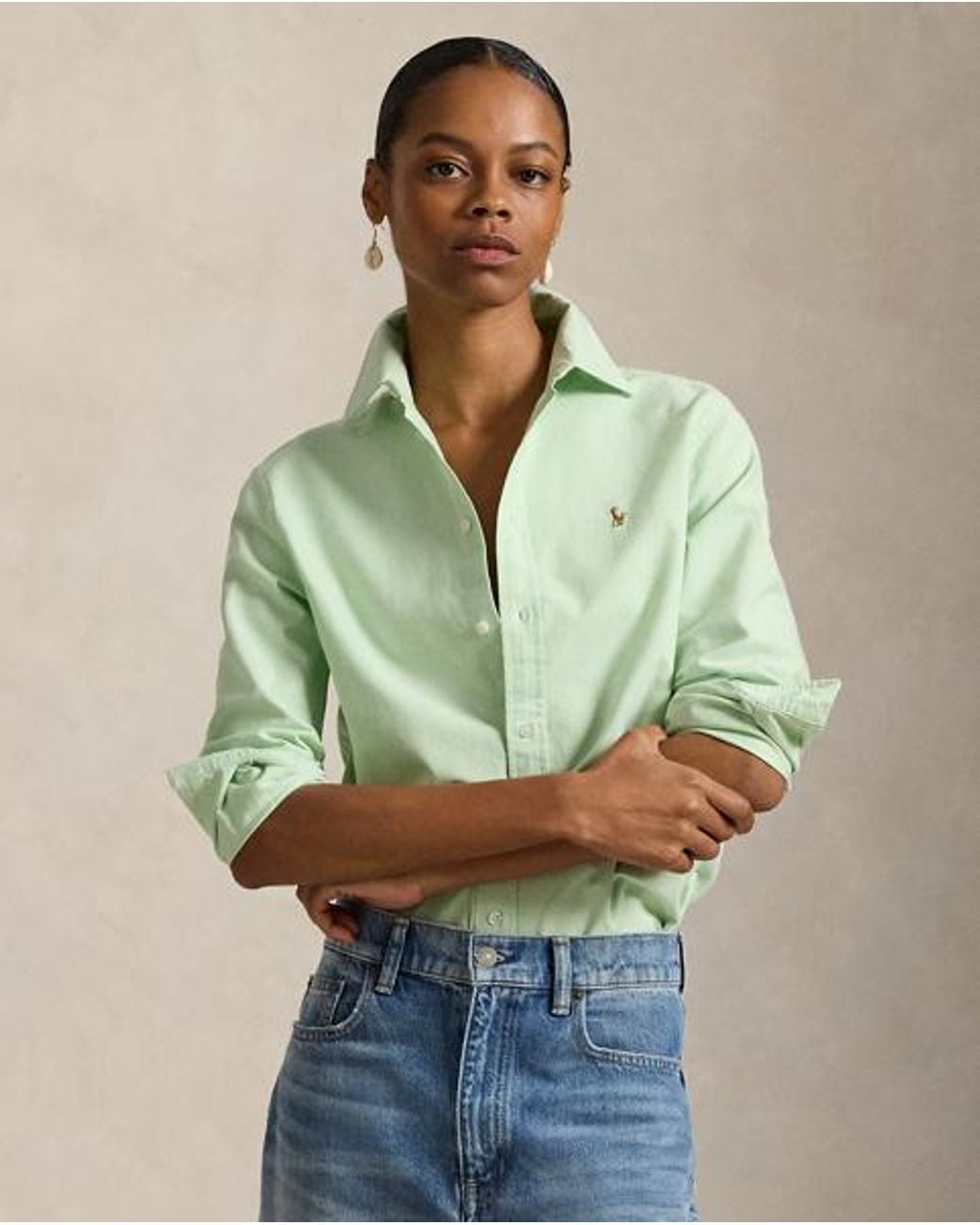 Polo Ralph Lauren Green The Iconic Classic Fit Oxford Shirt