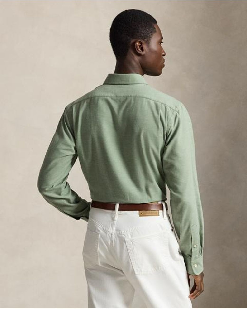 Polo Ralph Lauren Green Custom Fit Performance Twill Shirt for men