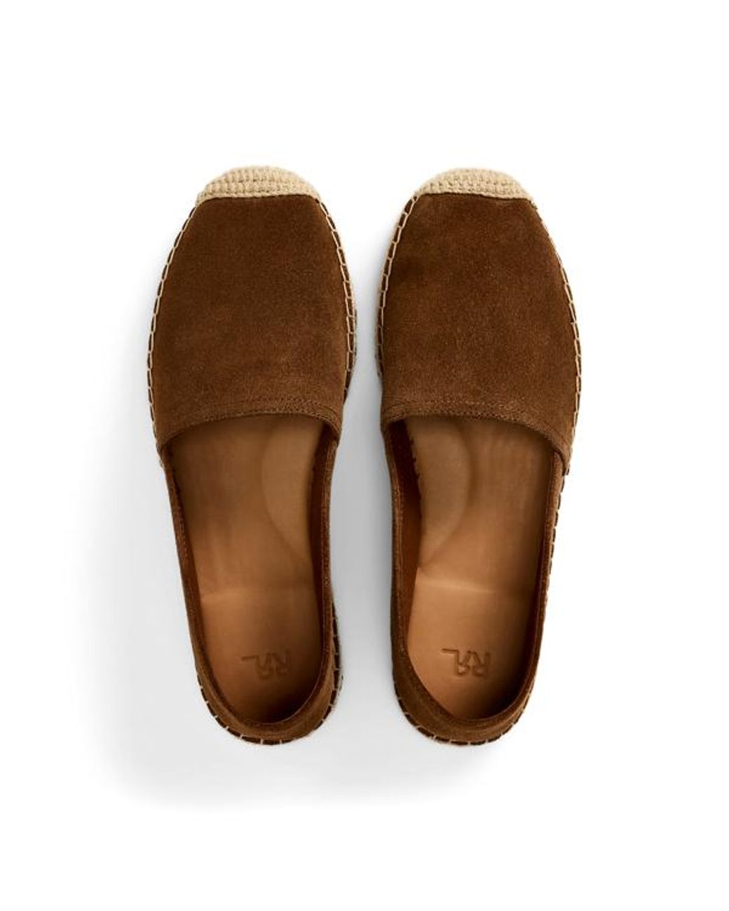 Ralph Lauren Brown Roughout Suede Espadrille