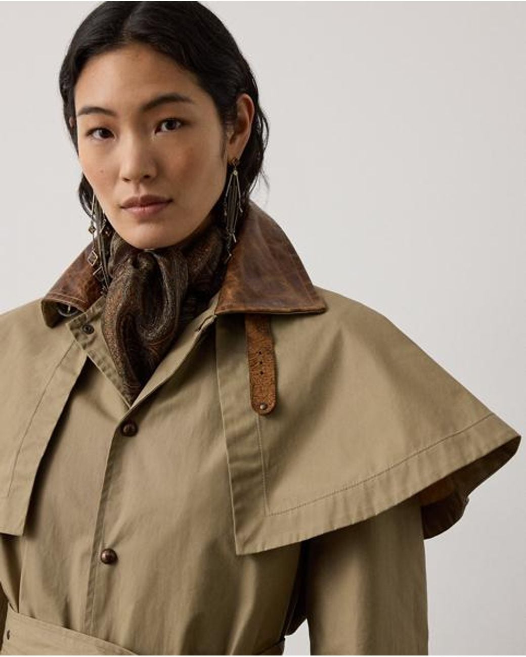 Ralph Lauren Brown Brannigan Cotton-Blend Coat