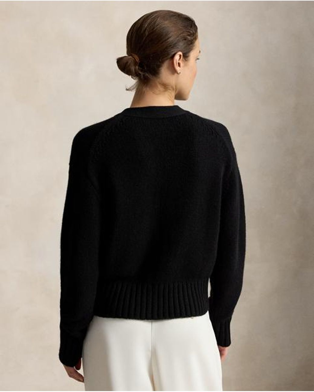 Polo Ralph Lauren Black Cashmere V-Neck Cardigan