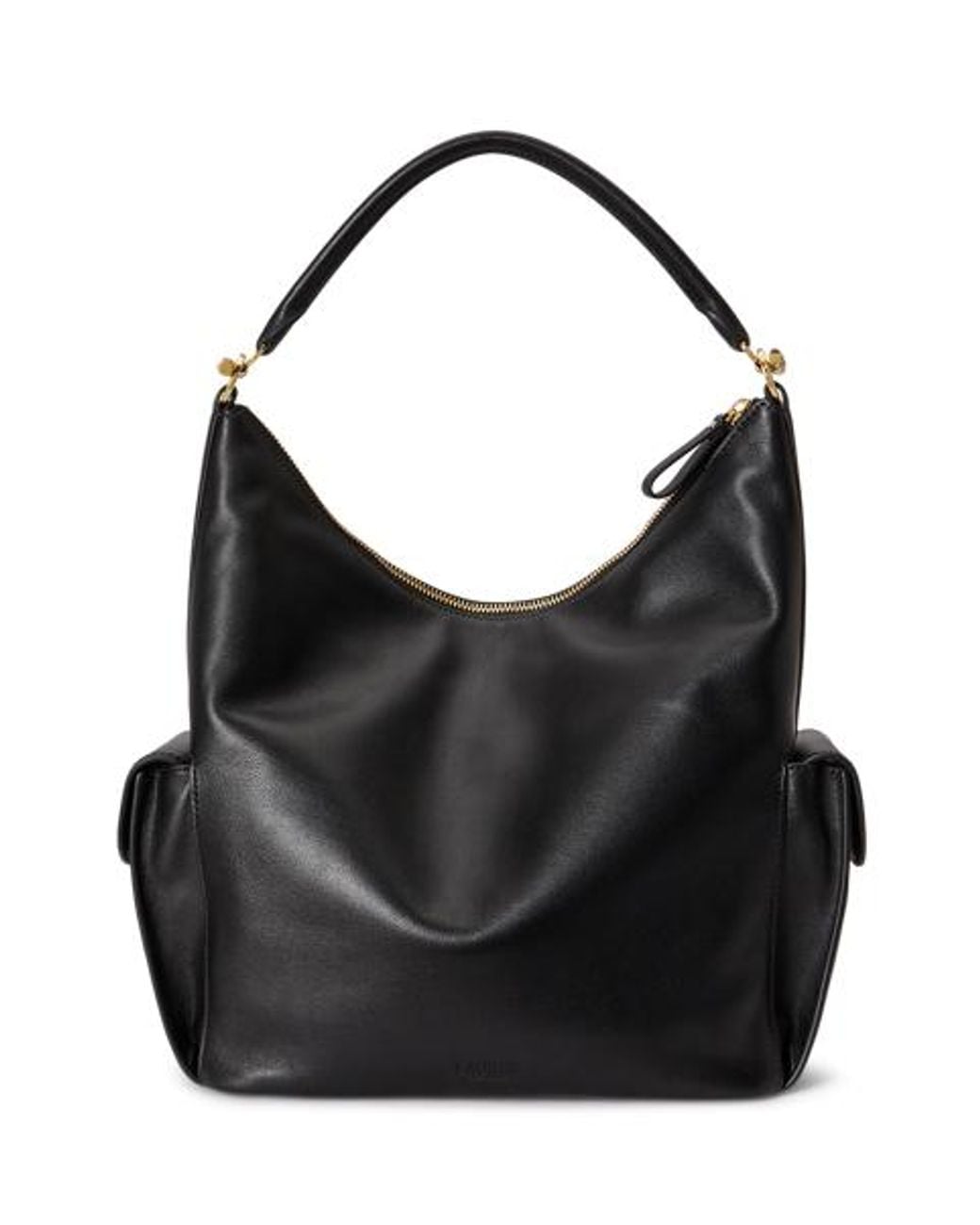Ralph Lauren Red Nappa Leather Large Blaike Shoulder Bag