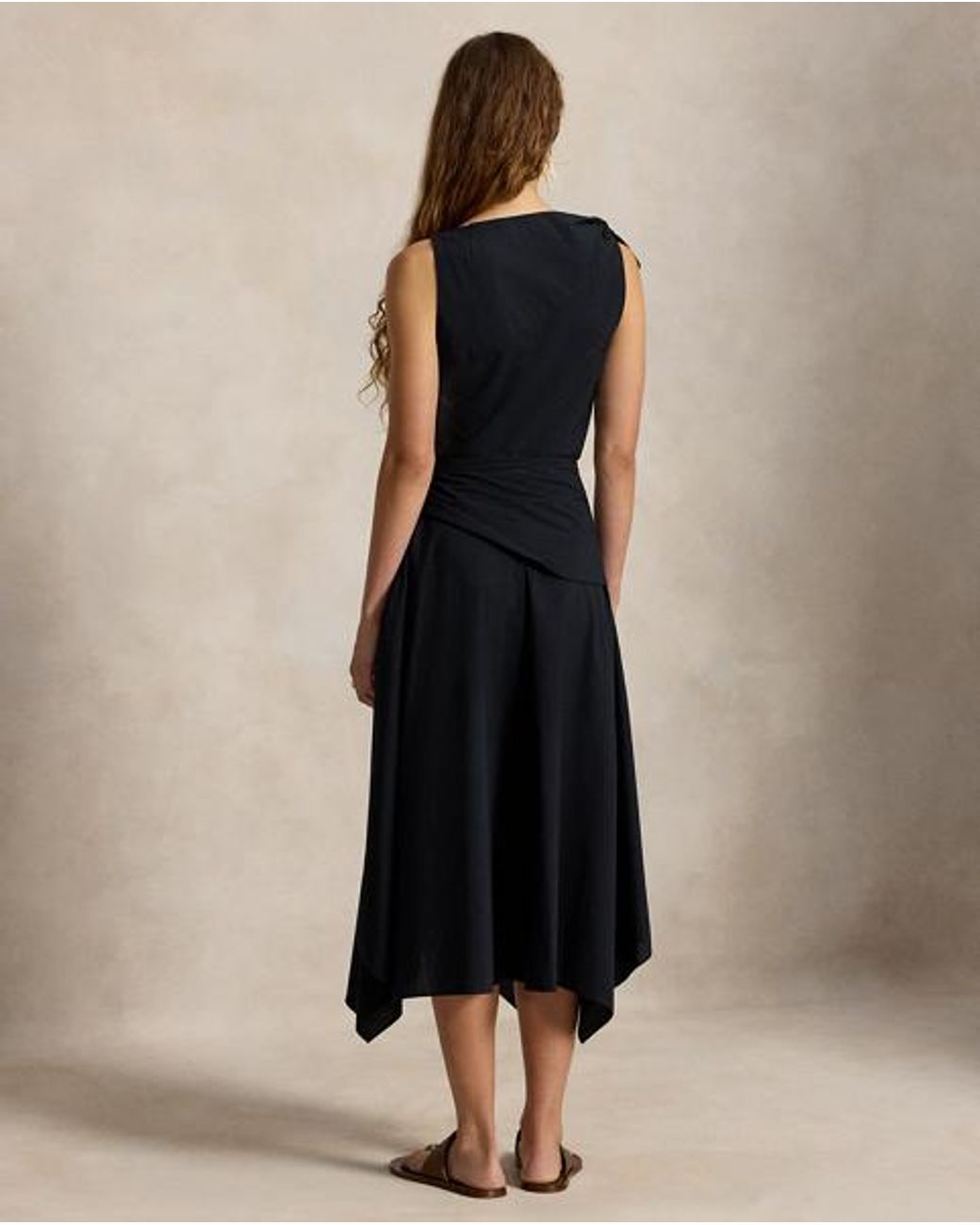 Polo Ralph Lauren Blue Bow-Detail Cotton Canvas Dress