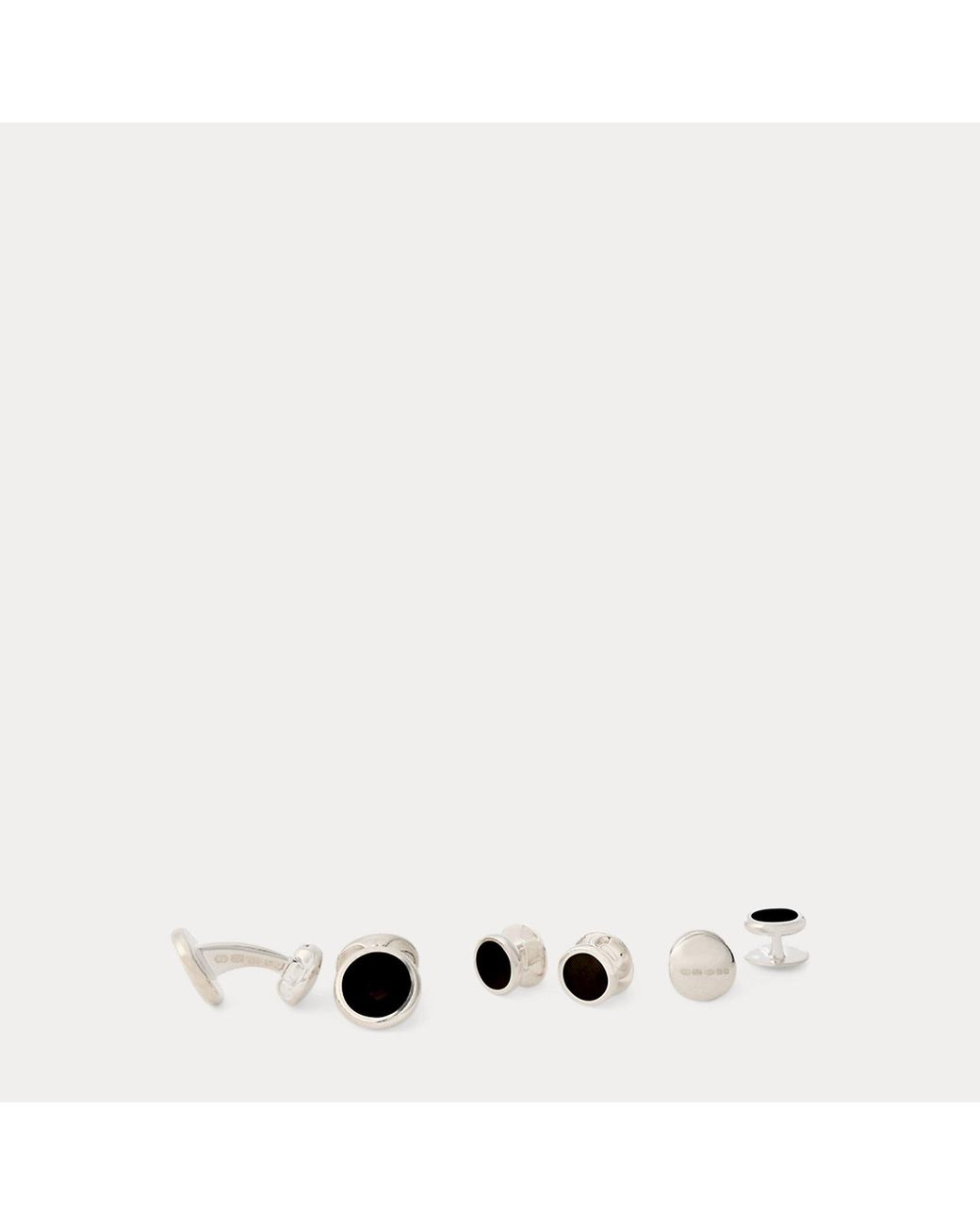 Ralph Lauren Natural Onyx Cuff Link & Stud Set for men