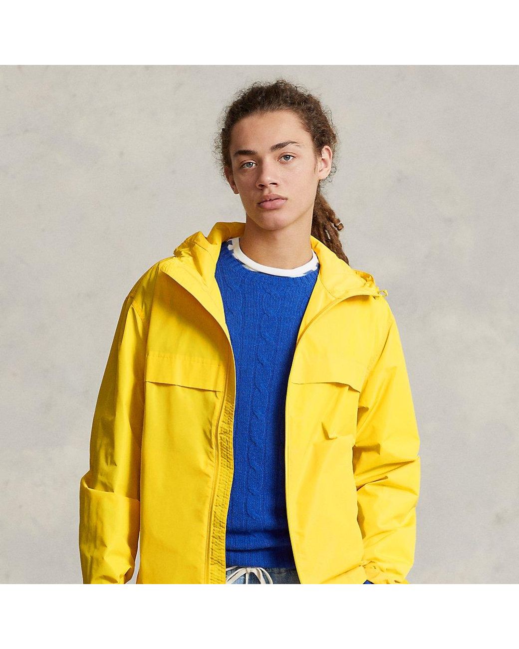 Polo Ralph Lauren Water-repellent Hooded Jacket in Yellow for Men | Lyst