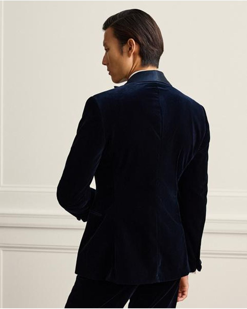 Ralph Lauren Blue Handmade Velvet Tuxedo Jacket for men