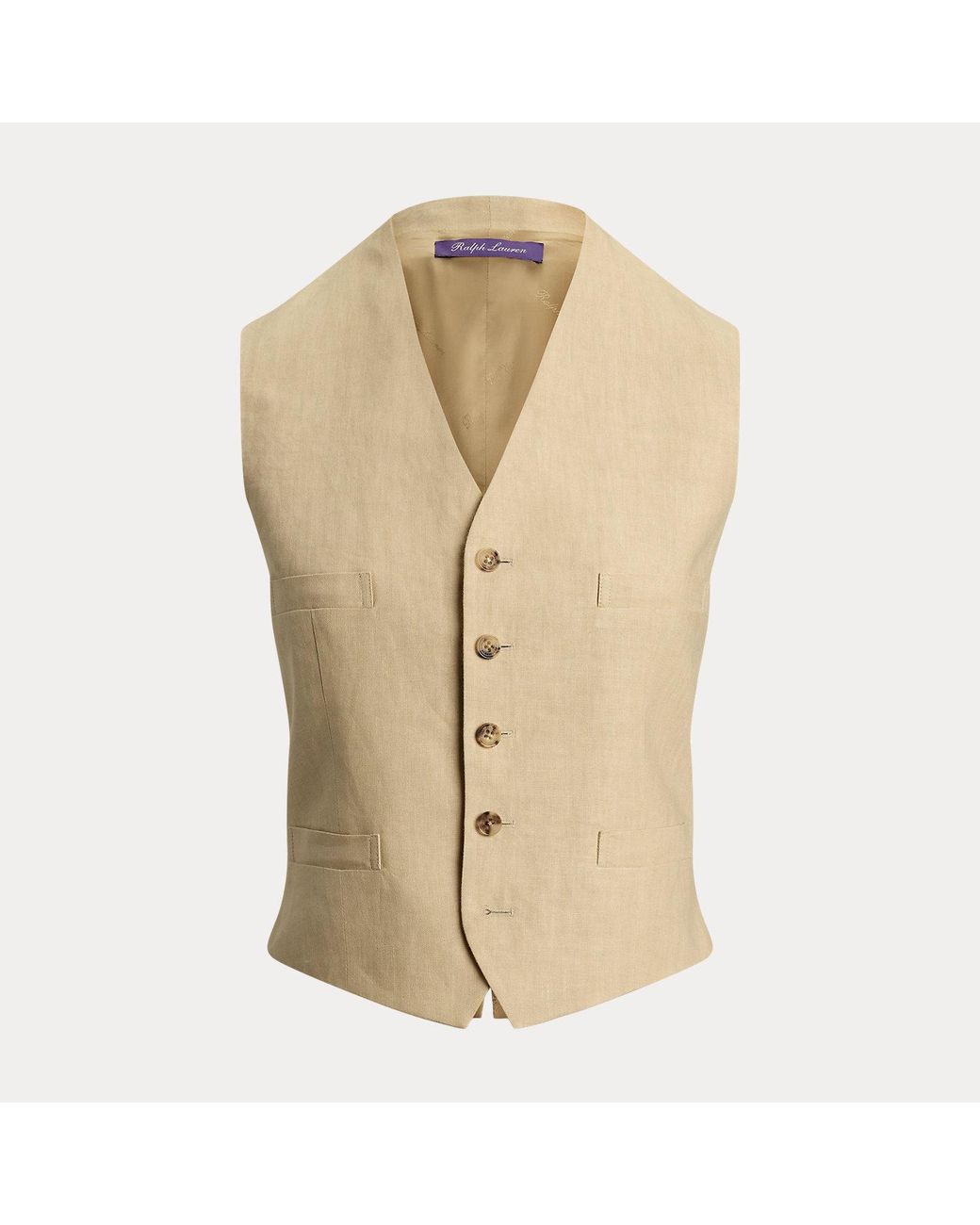 Ralph Lauren Natural Jaiden Linen Waistcoat
