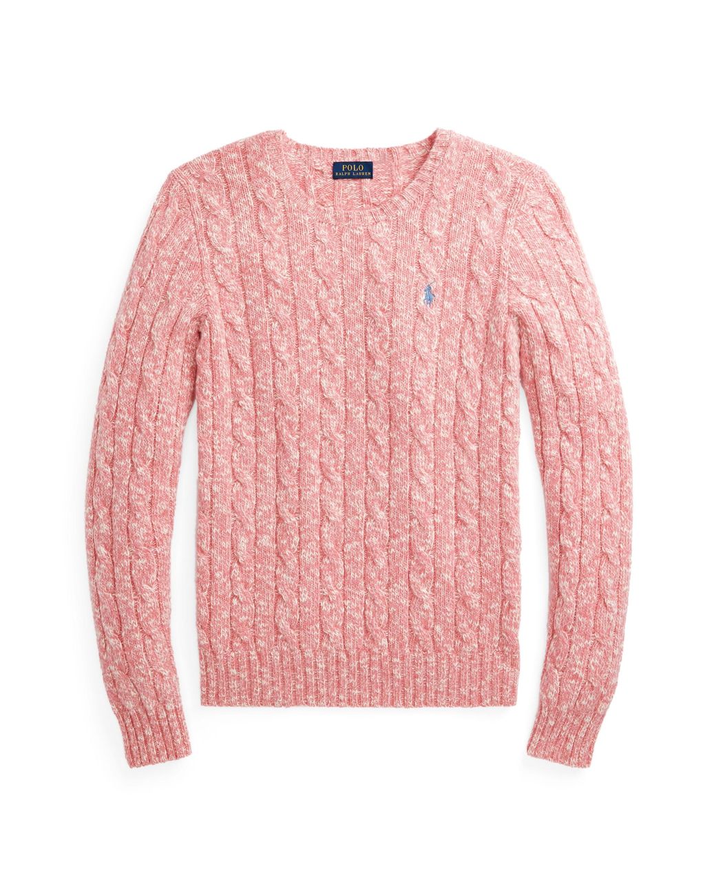 Ralph Lauren Cable-knit Wool-blend Sweater in Pink - Lyst