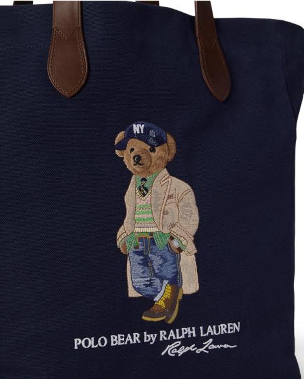 Polo Ralph Lauren Blue Polo Bear Canvas Shopper Tote for men
