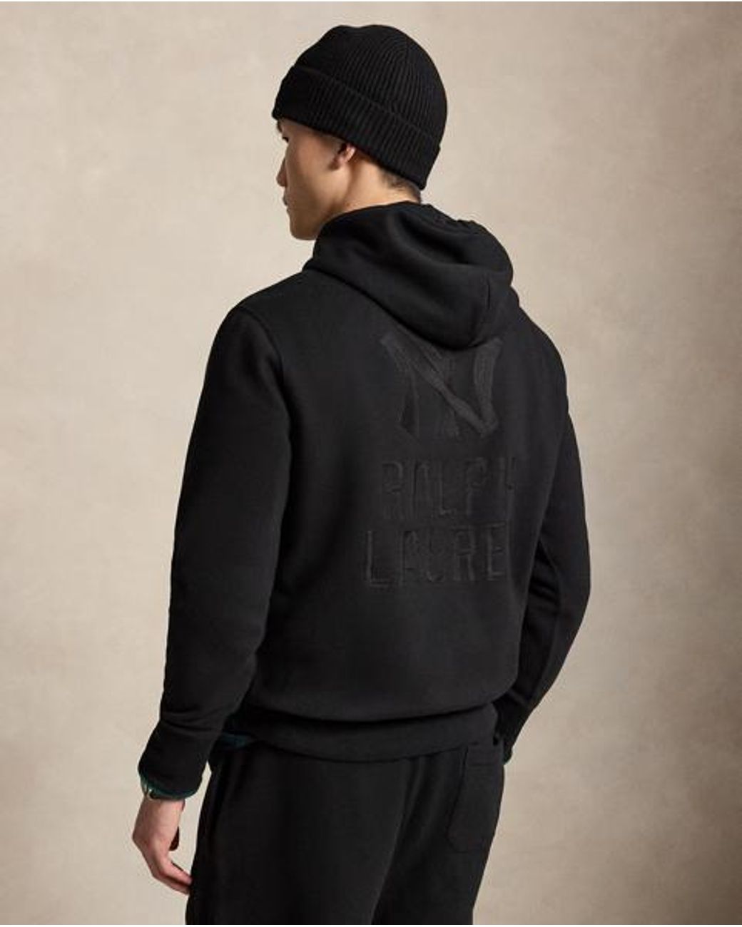 Polo Ralph Lauren Black Polo Ralph Lauren Lauren Yankees Hoodie for men