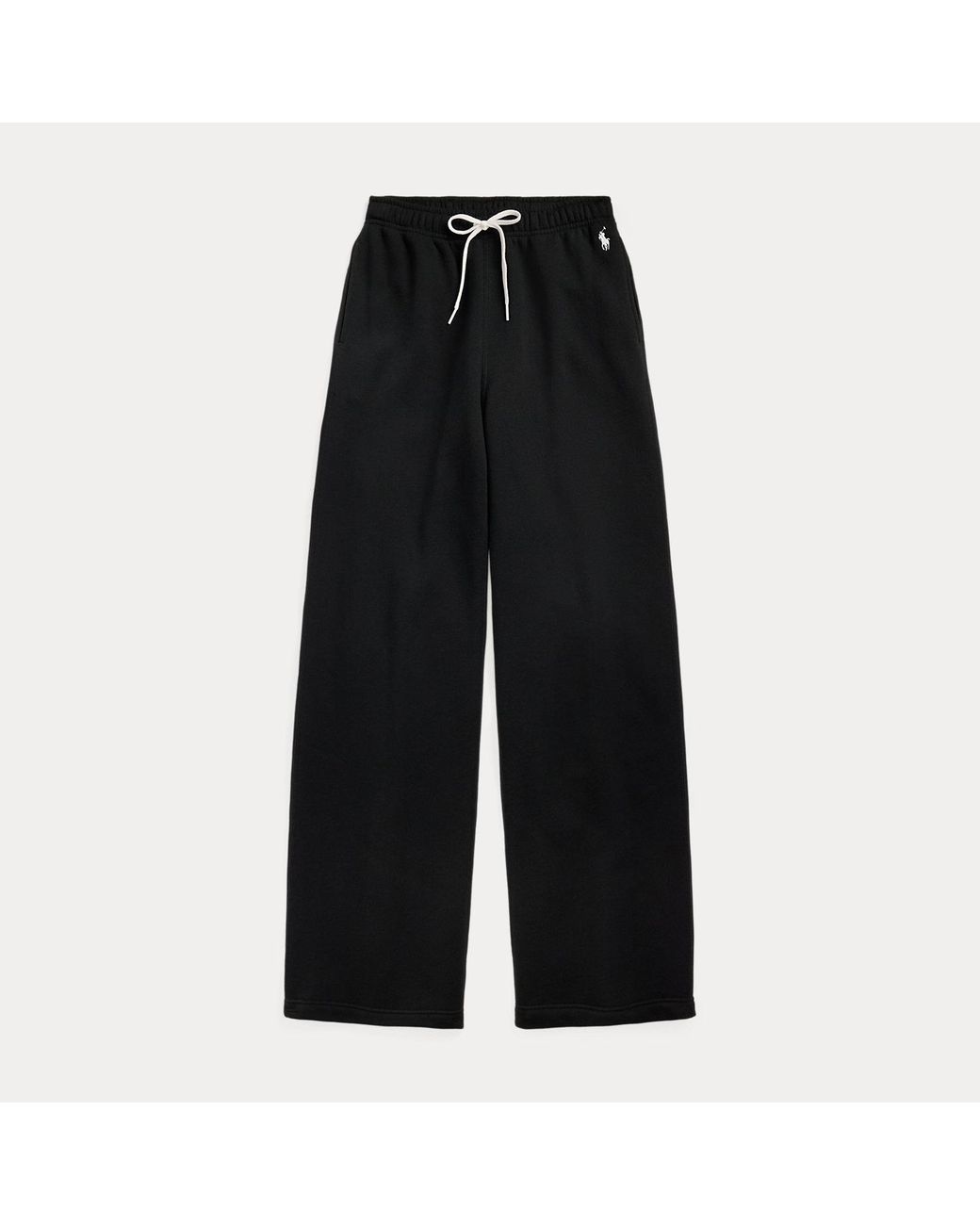 Polo Ralph Lauren Black Drawstring Wide-Leg Tracksuit Bottoms