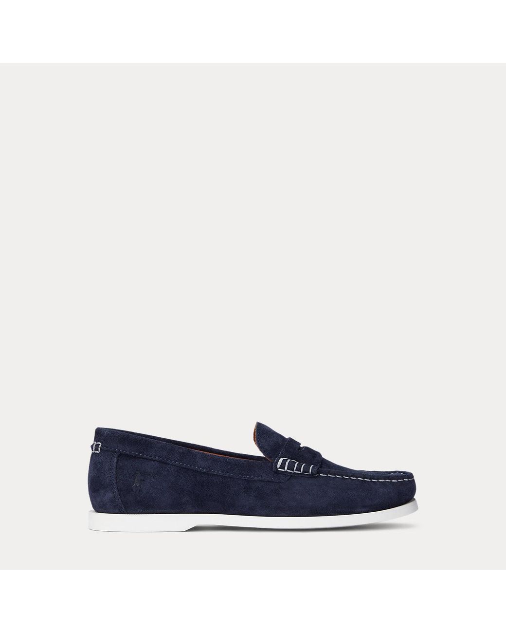 Polo Ralph Lauren Blue Merton Suede Penny Loafer for men