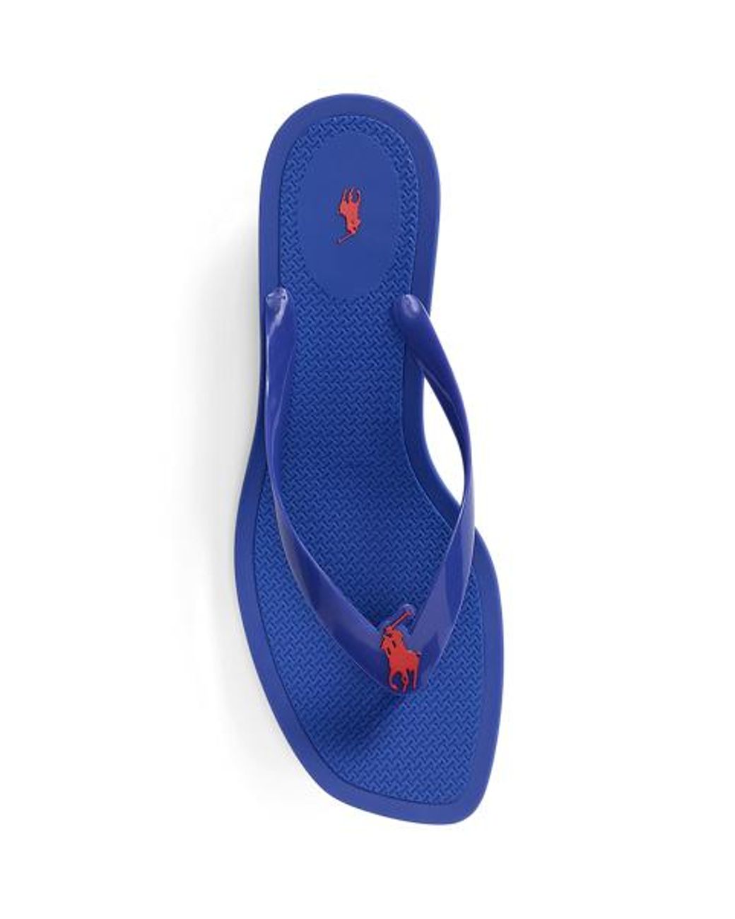 Polo Ralph Lauren Blue Polo Play Kitten Heel Thong Sandal