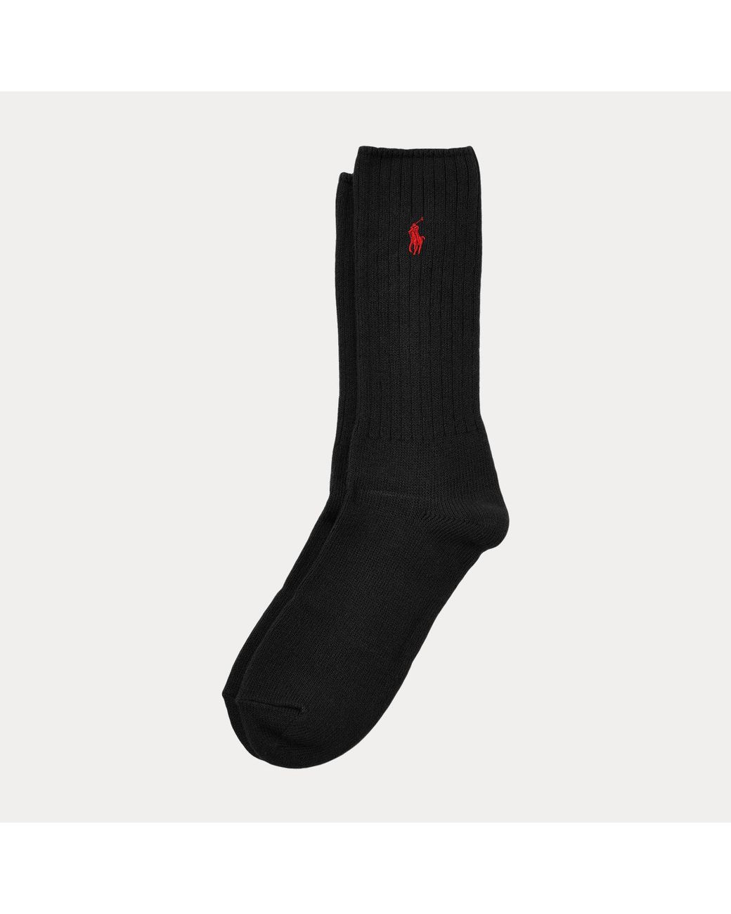 Polo Ralph Lauren Black Logo-embroidered Cotton-blend Socks for men