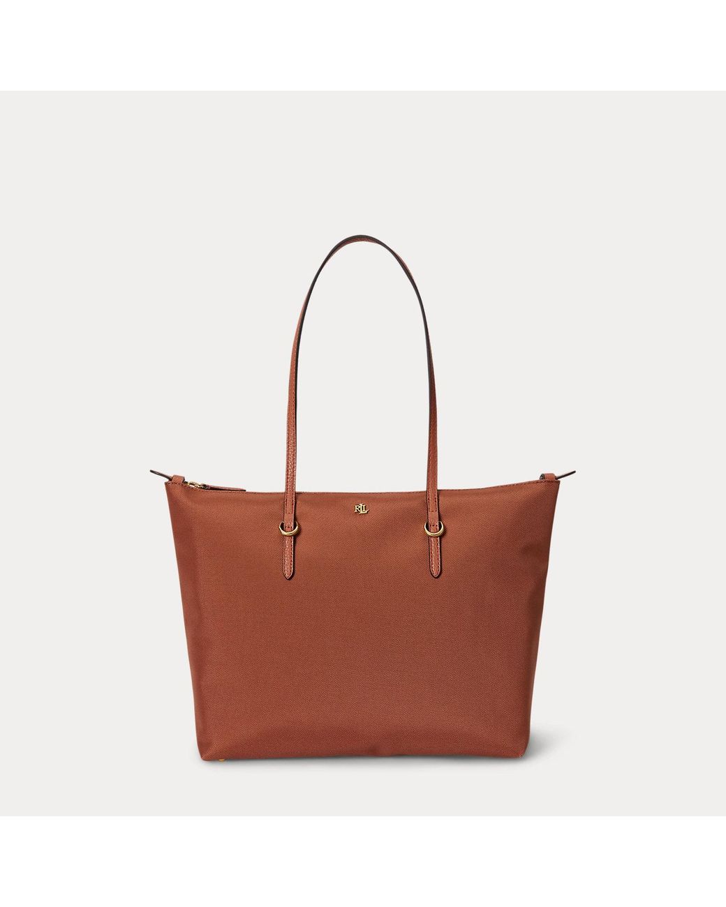 Ralph Lauren Red Medium Keaton Nylon Tote Bag