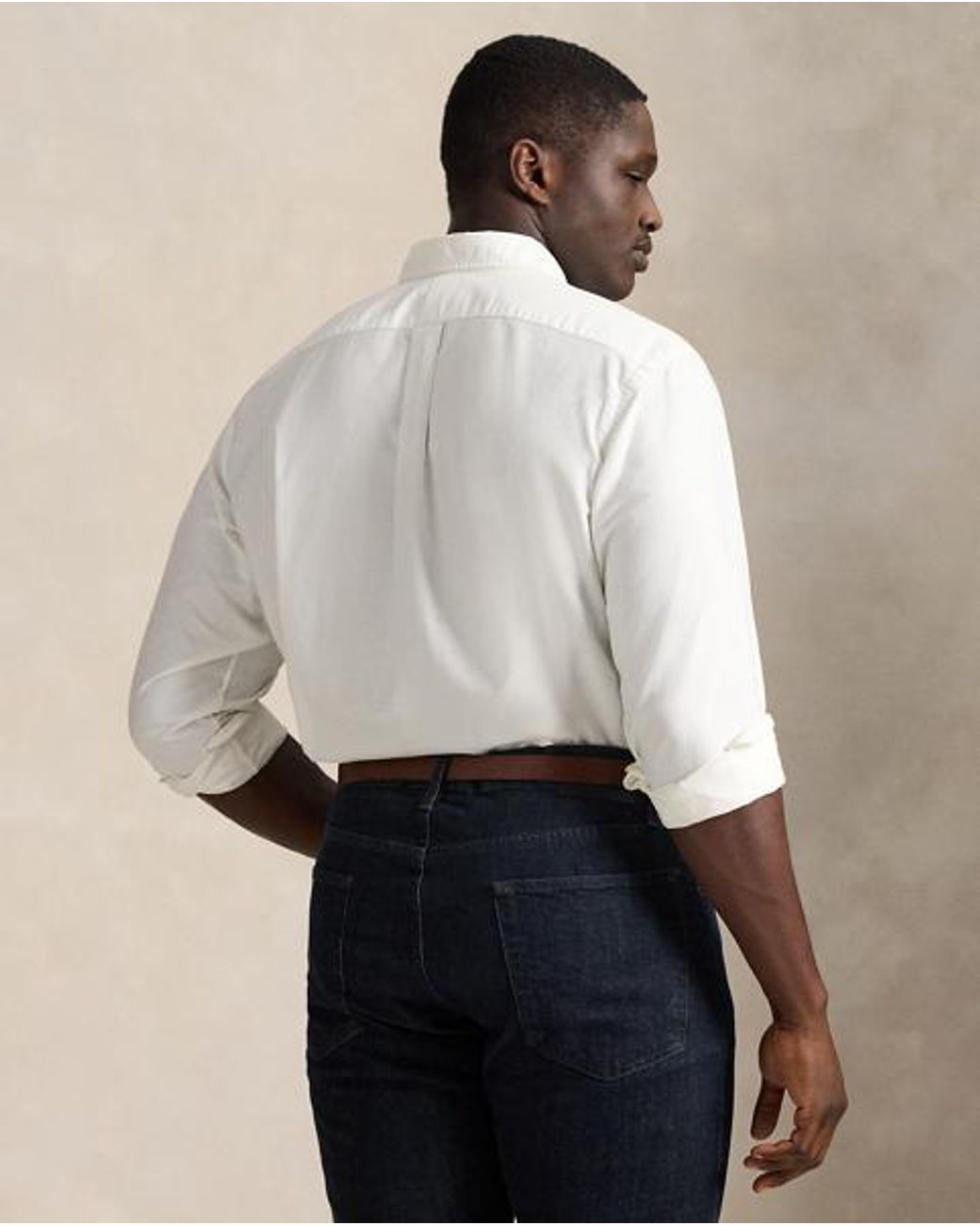 Ralph Lauren White Garment-Dyed Oxford Shirt for men