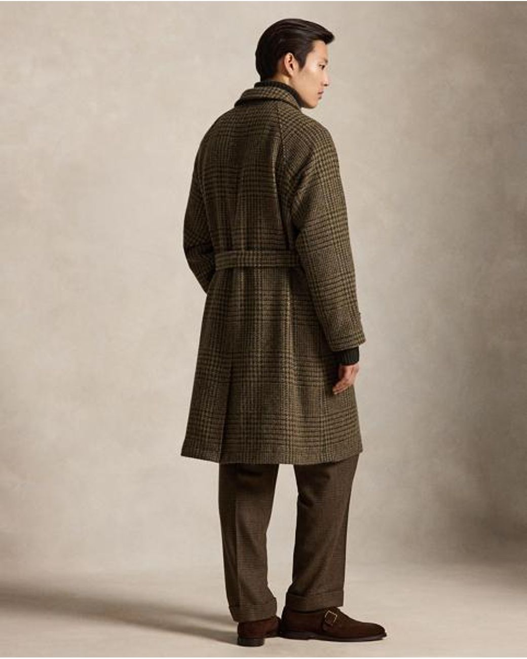 Polo Ralph Lauren Green Glen Plaid Wool Tweed Balmacaan Coat for men