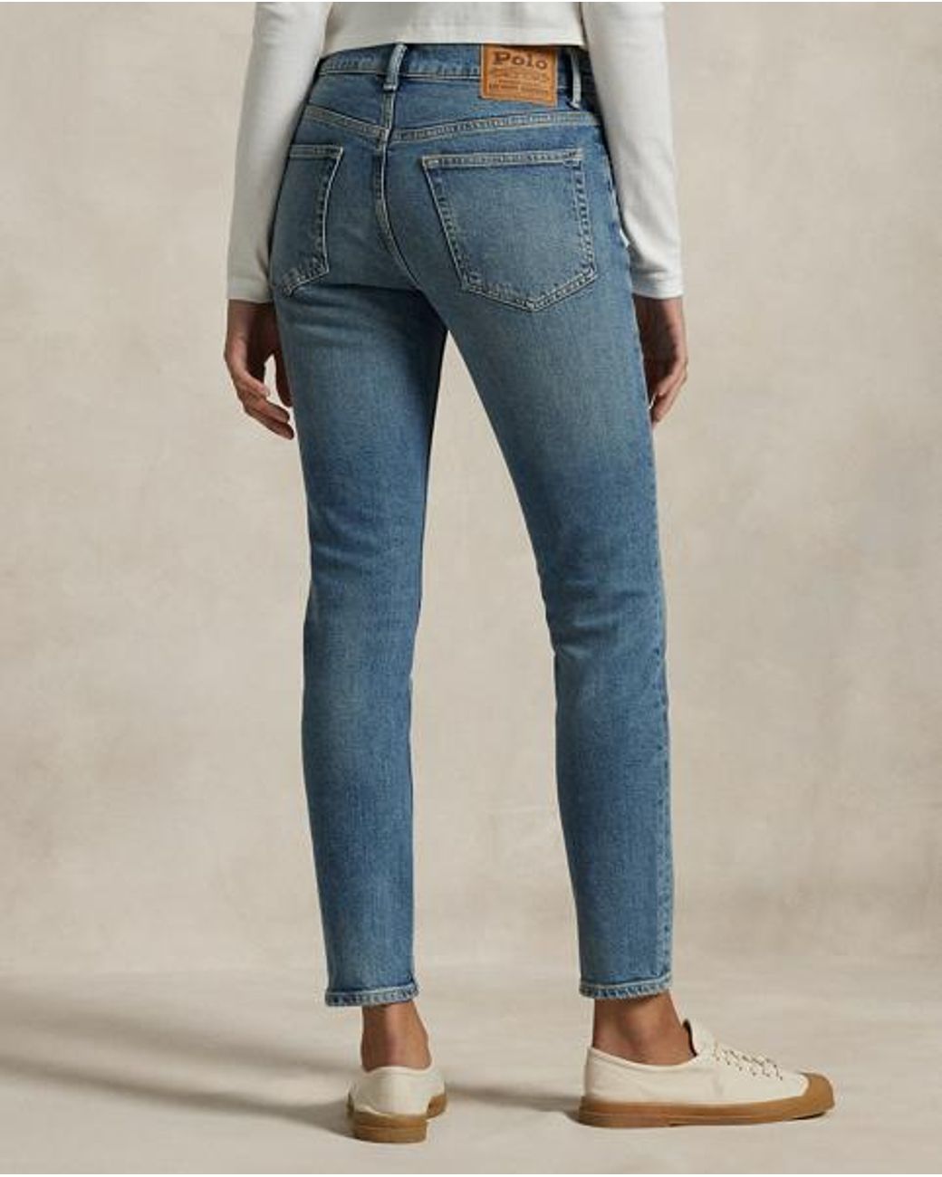 Polo Ralph Lauren Blue Mid-Rise Super-Slim Jean