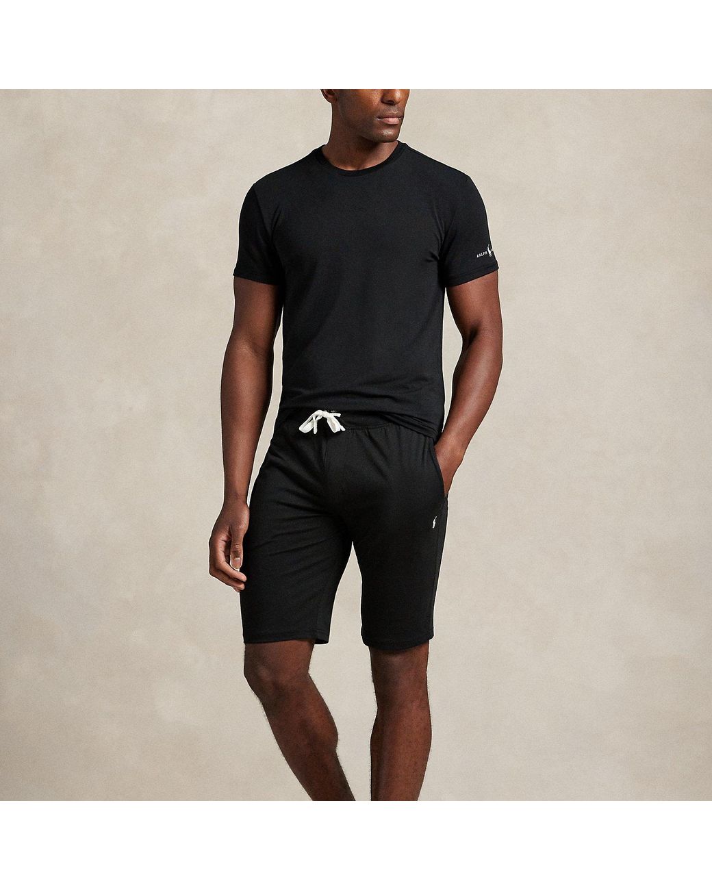 Polo Ralph Lauren Black Cotton Jersey Sleep Short for men