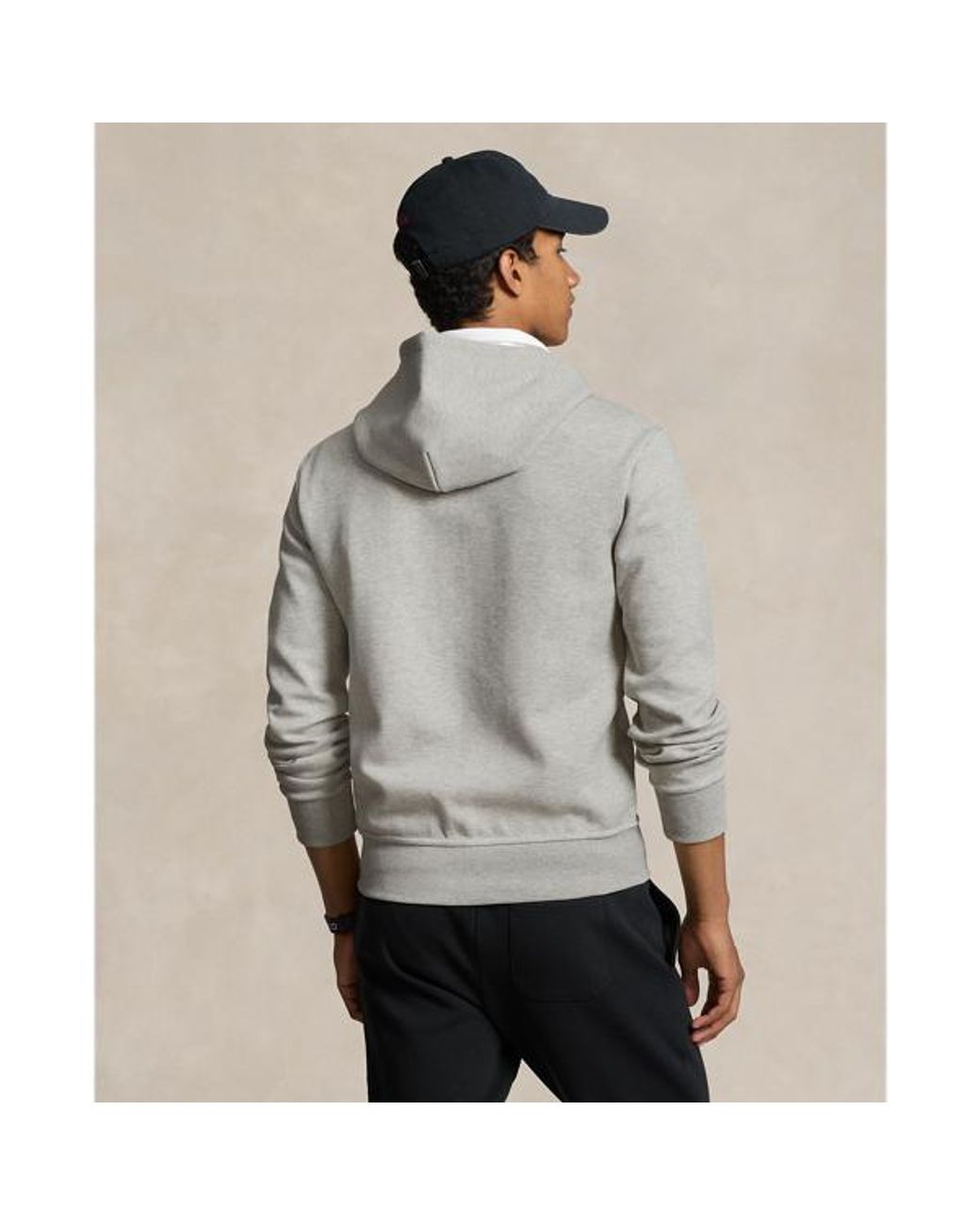 Polo Ralph Lauren Double knit Full zip Hoodie in Grey for Men Lyst UK
