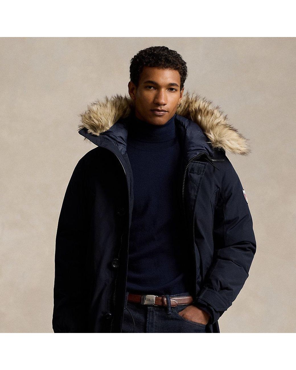 Polo paneled down hoodie hot sale