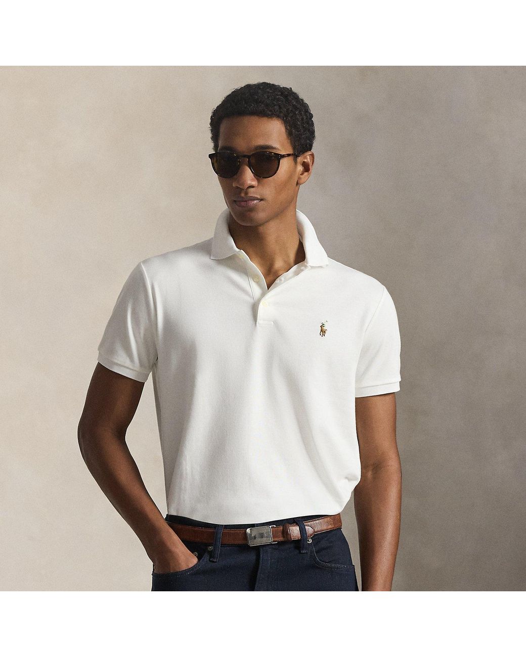 Polo Ralph Lauren White Soft Touch Shirt for men