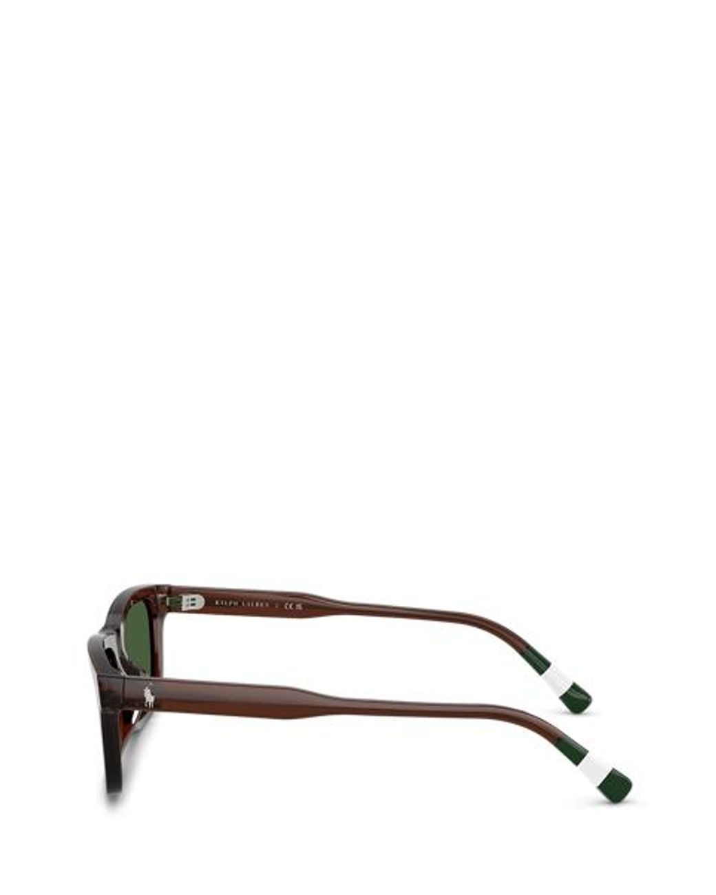 Polo Ralph Lauren Green Rugby-Stripe Sunglasses for men