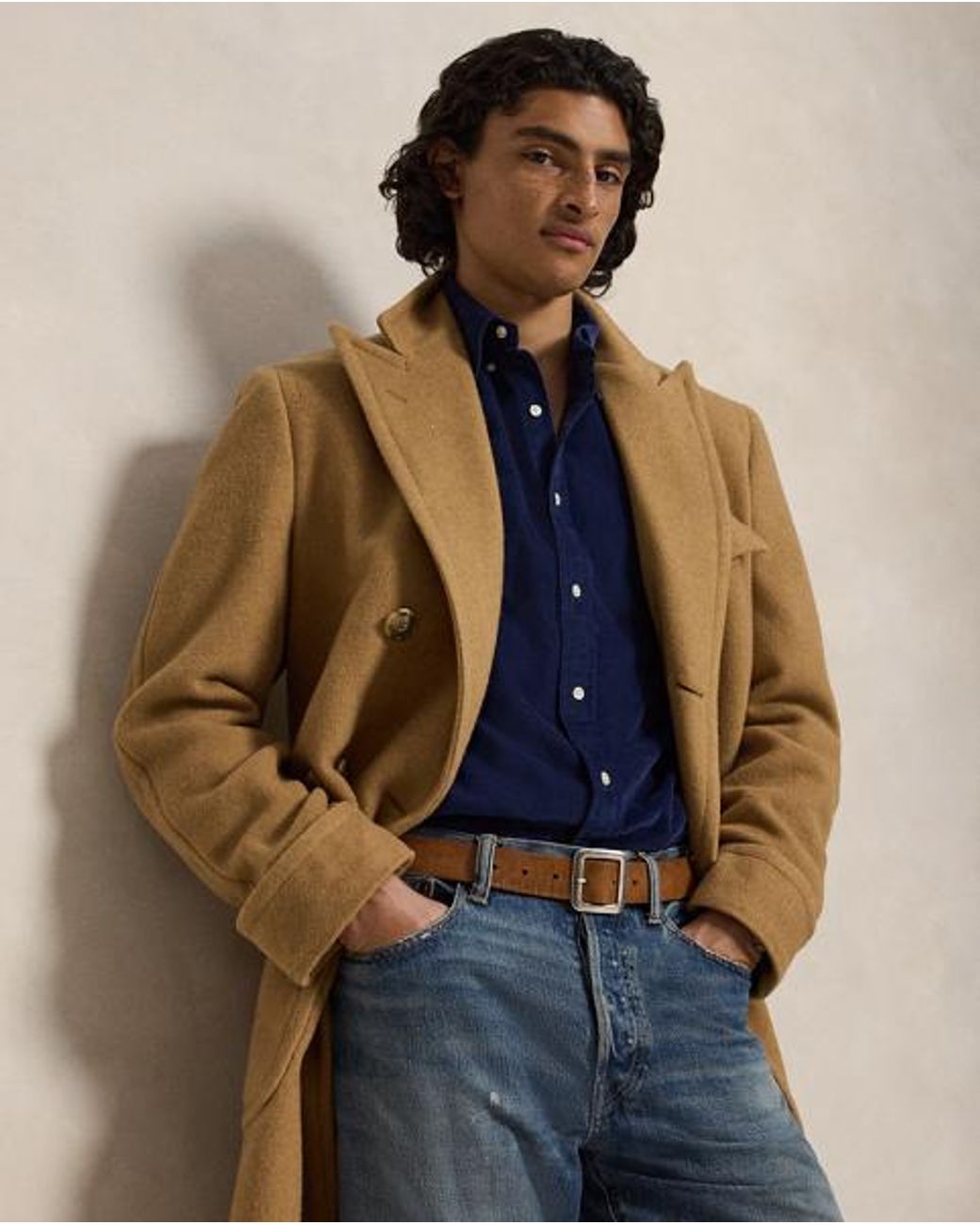 Polo Ralph Lauren Blue Custom Fit Corduroy Shirt for men