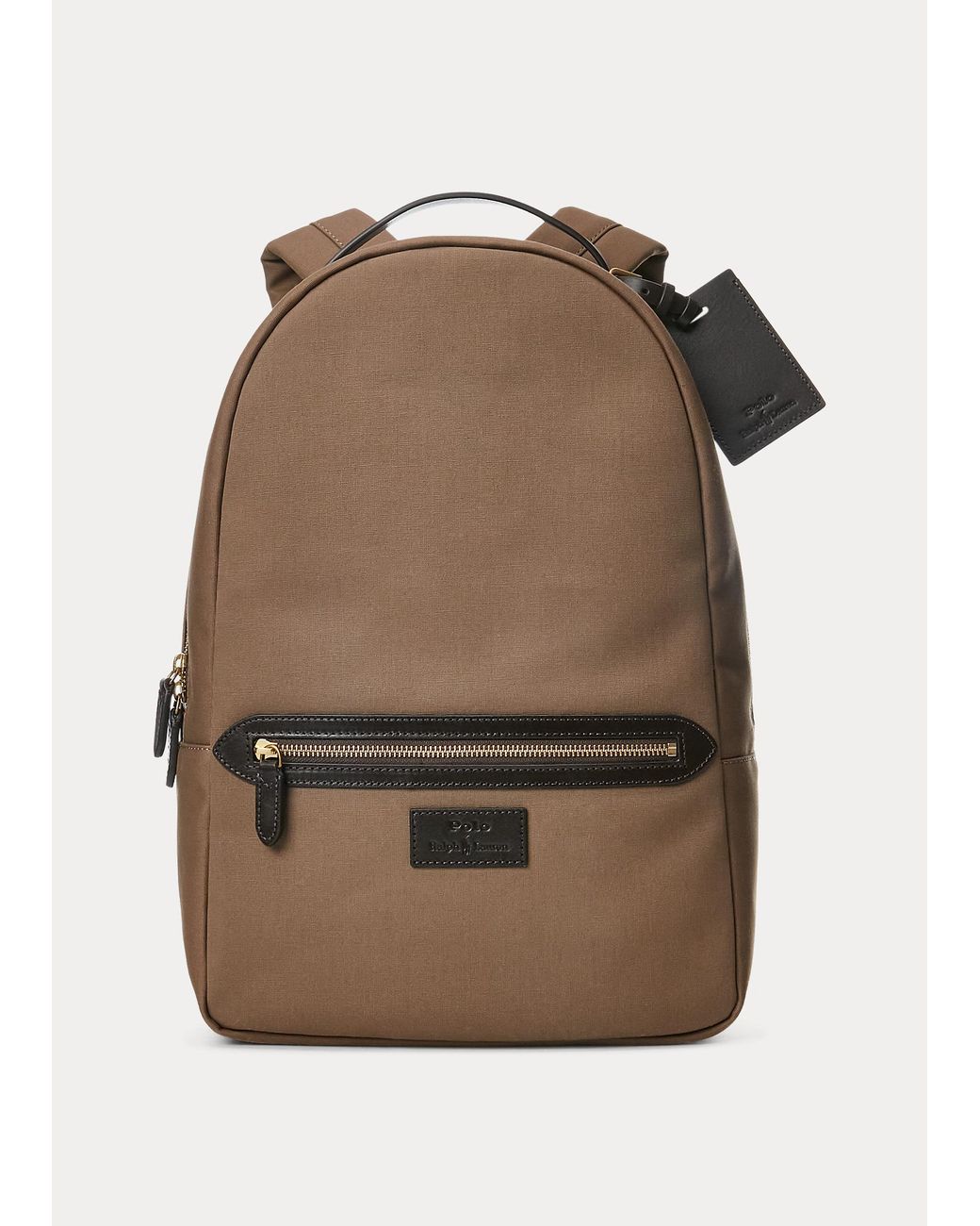 Ralph Lauren Leathertrim Canvas Backpack in Brown for Men Lyst UK