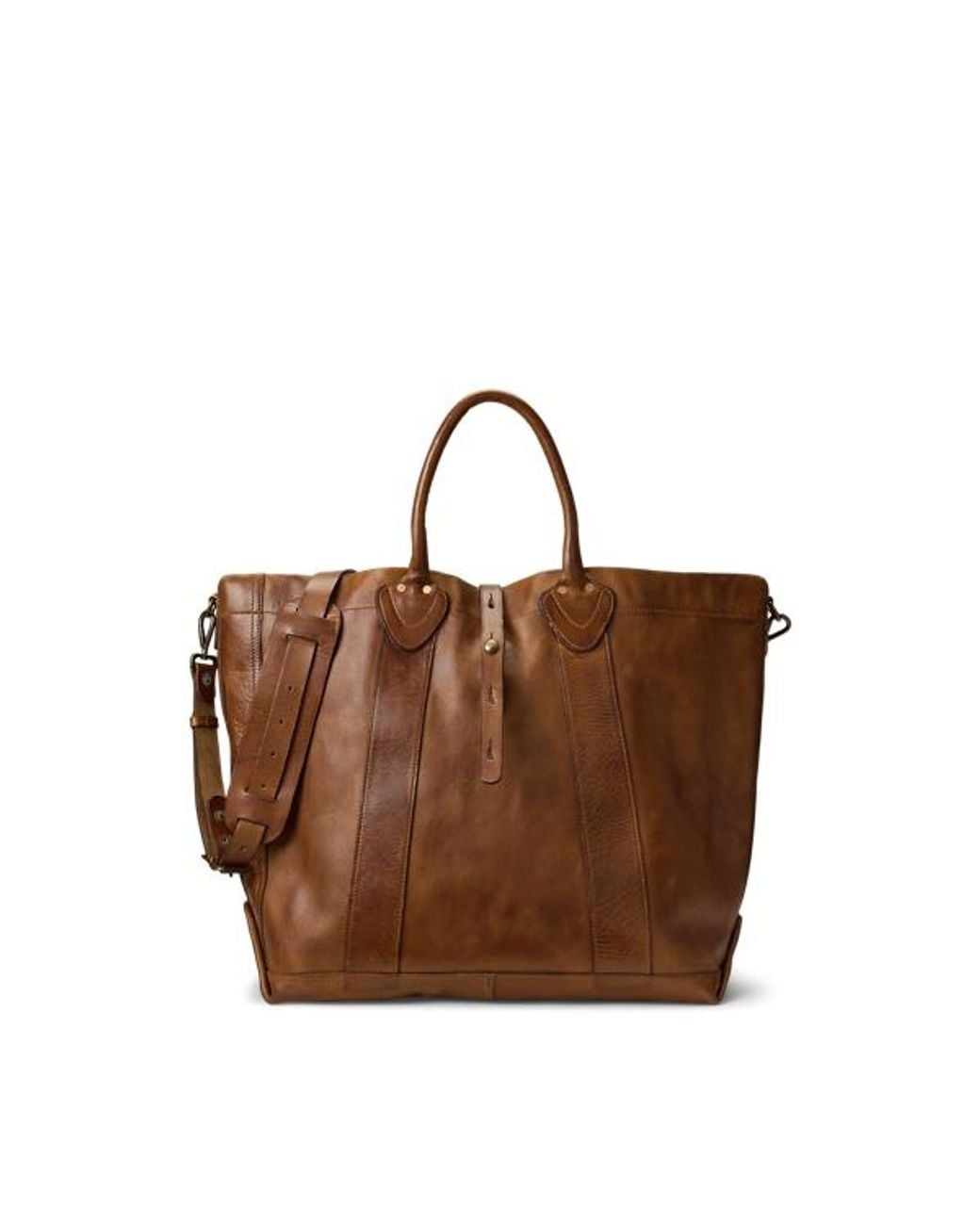 RRL Brown Leather Tote for men