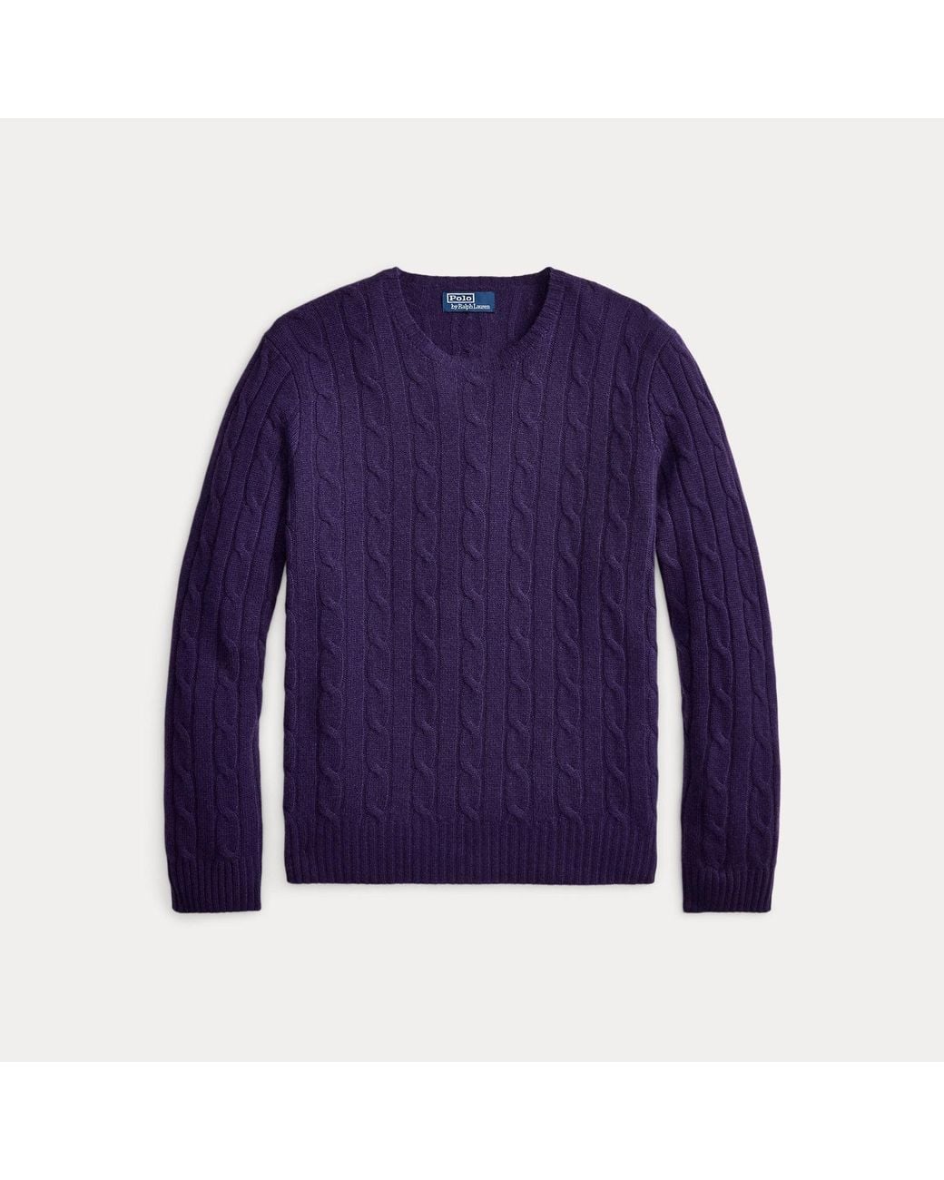 Polo Ralph Lauren Purple The Iconic Cable-Knit Cashmere Sweater for men