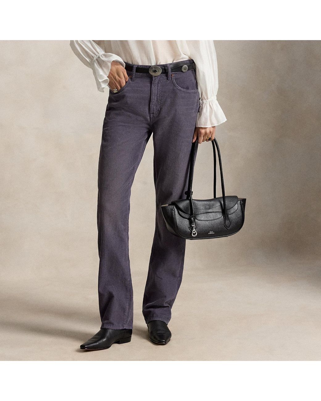 Polo Ralph Lauren Blue Corduroy Relaxed Straight Trouser