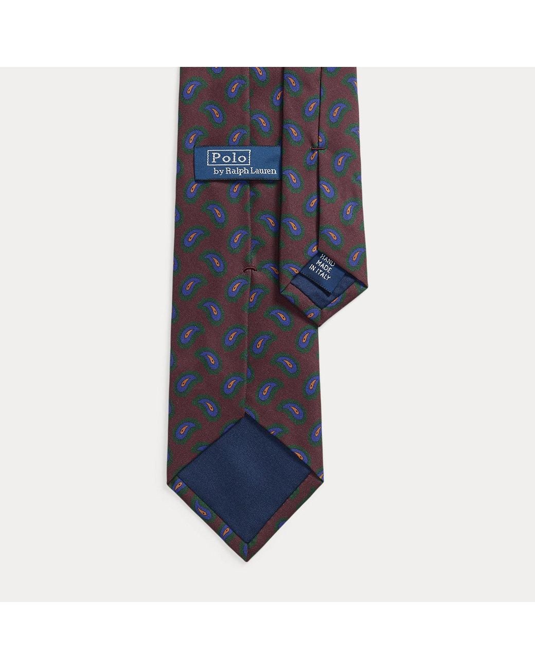 Polo Ralph Lauren Blue Pine-Print Silk Twill Tie for men