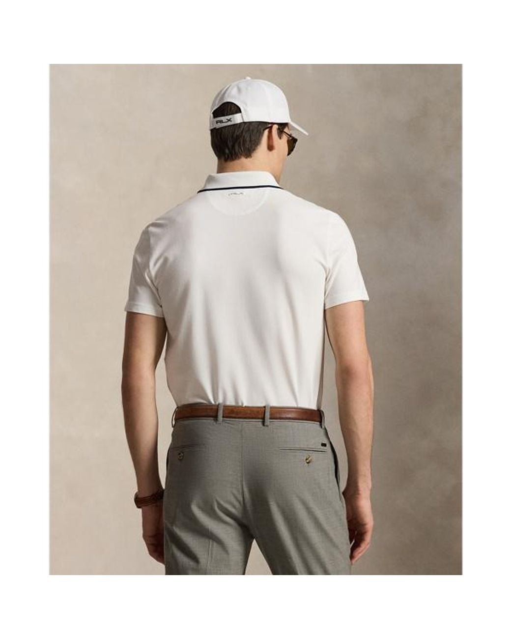 Ralph Lauren Tailored Fit Performance Polo Shirt in White for Men | Lyst