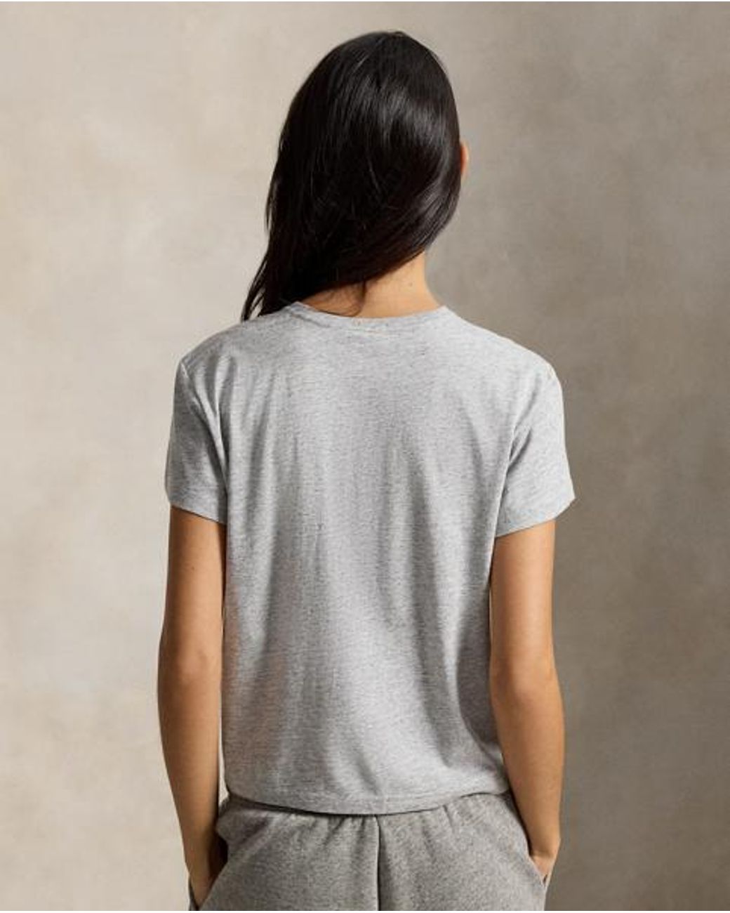 Ralph Lauren Gray Classic Shrunken Fit Jersey T-Shirt