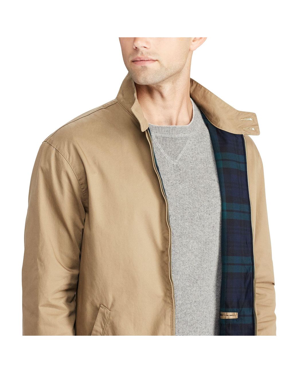 Polo Ralph Lauren Cotton Twill Jacket in Natural for Men | Lyst UK