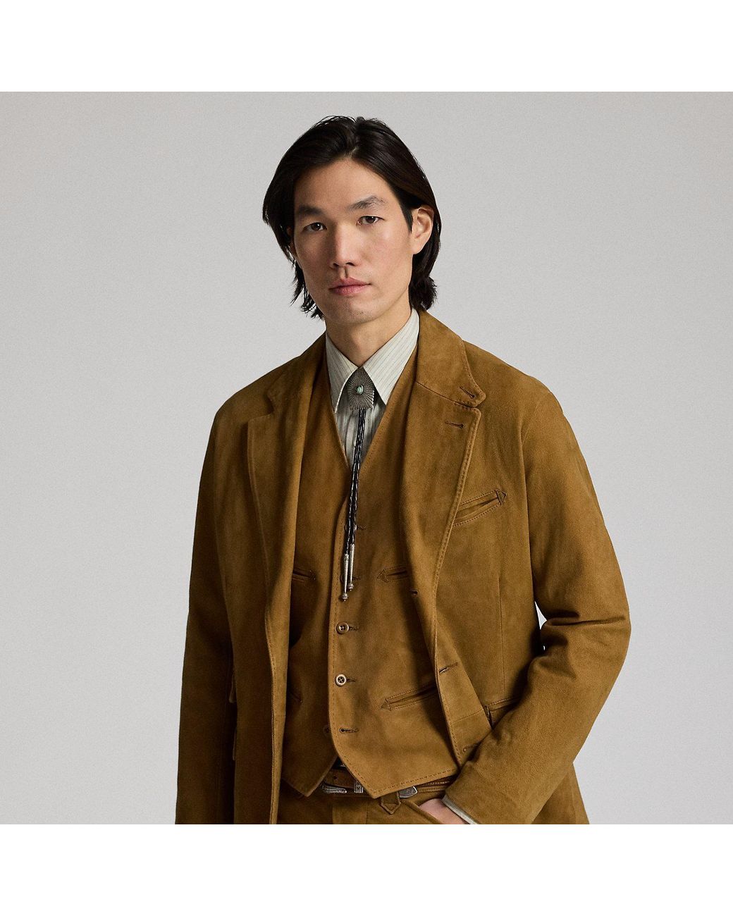 Ralph Lauren Brown Ralph Lauren Unconstructed Suede Western Sport Coat for men
