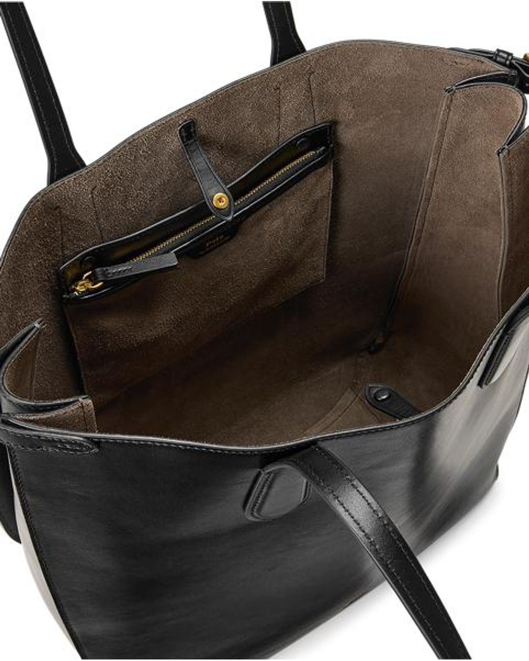 Polo Ralph Lauren Black Bellport Leather North-South Tote