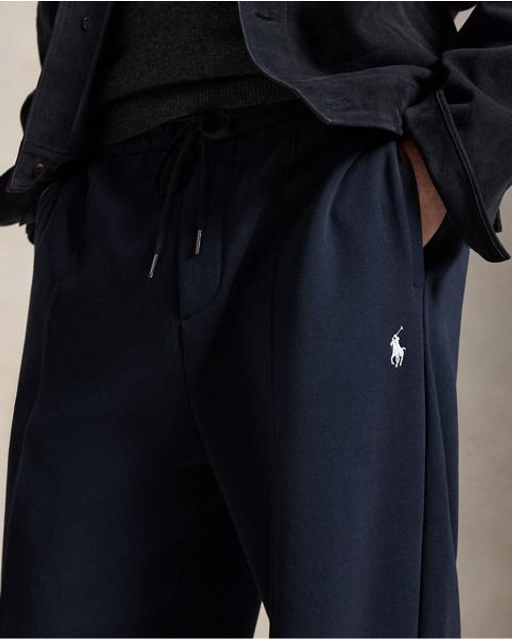 Polo Ralph Lauren Blue Double-Knit Drawstring Trouser for men