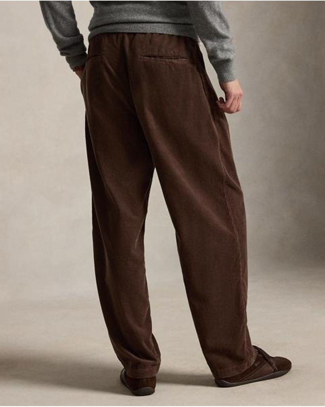 Polo Ralph Lauren Black Ellison Relaxed Fit Corduroy Trousers for men