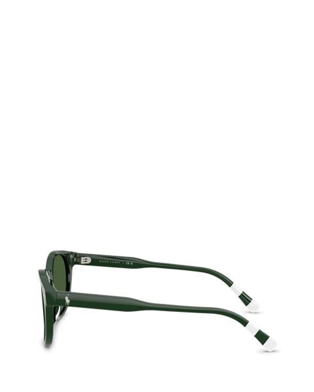 Polo Ralph Lauren Green Rugby-Stripe Round Sunglasses for men