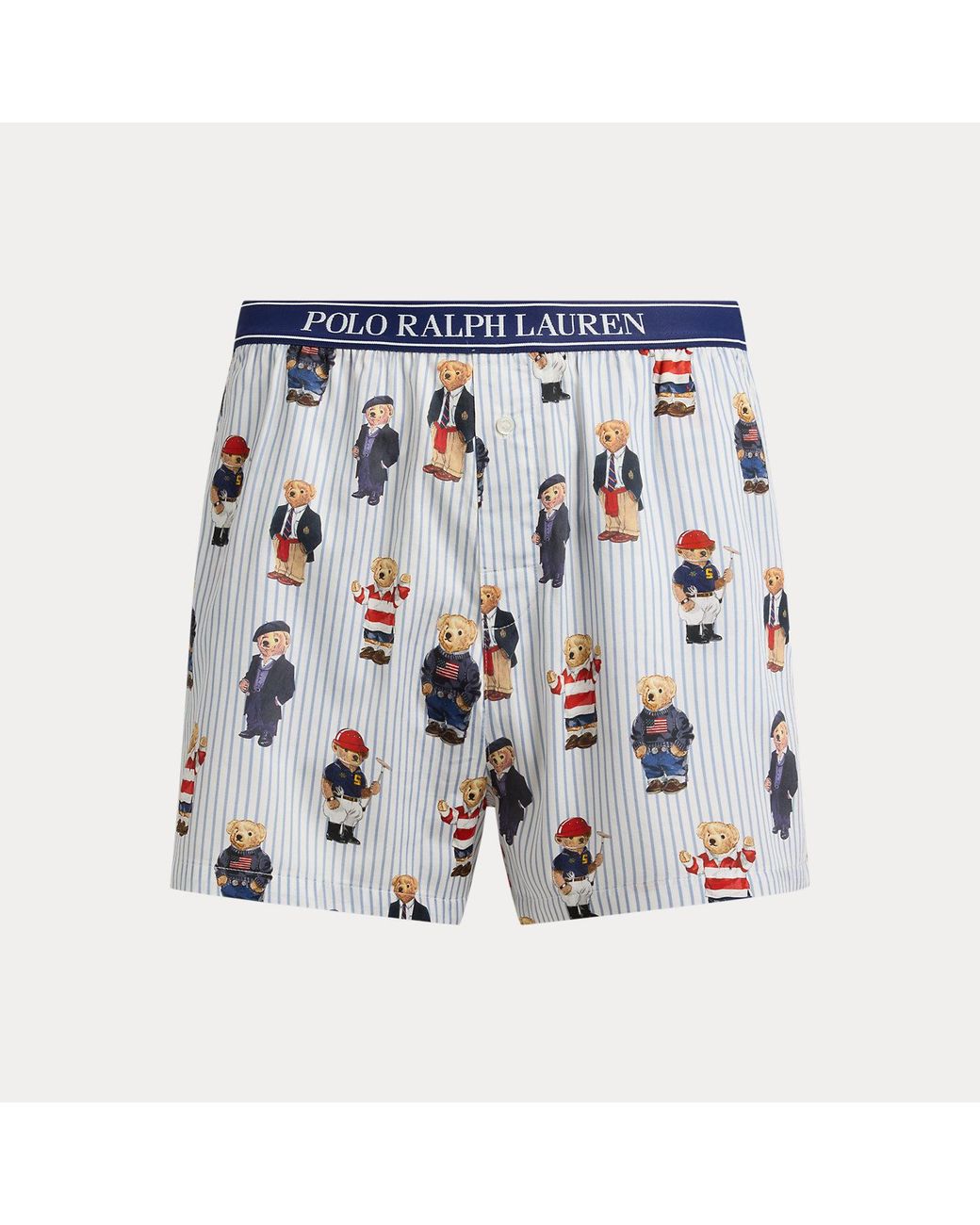 Polo Ralph Lauren Blue Polo Bear Cotton Boxer Short