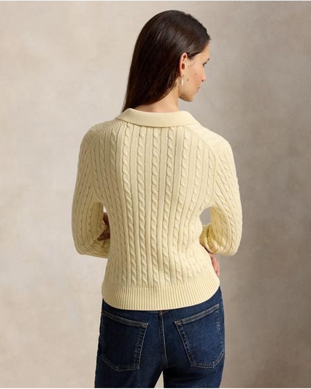 Polo Ralph Lauren Natural Cable-Knit Cotton Cardigan