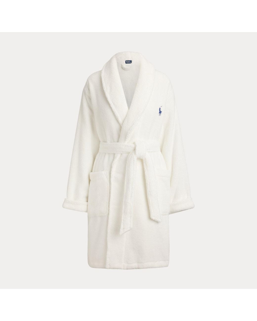 Polo Ralph Lauren White Polo Bear Cotton Robe