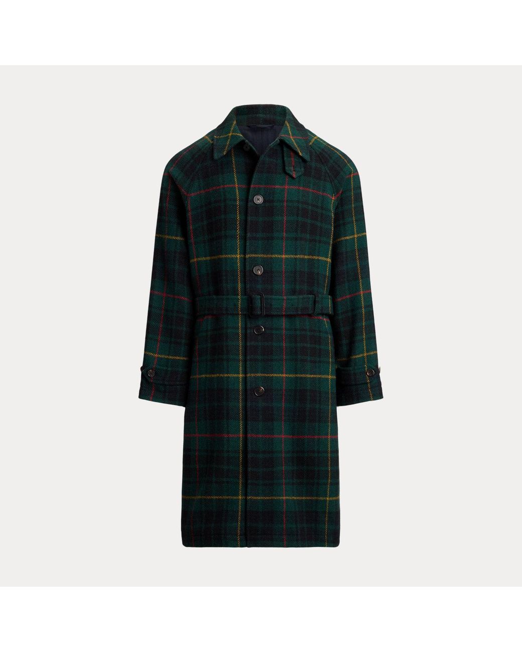 Polo Ralph Lauren Multicolor Plaid Tweed Balmacaan Coat for men