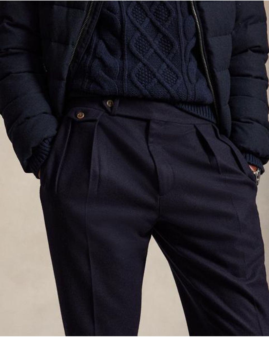 Polo Ralph Lauren Blue Wool Flannel Suit Trouser for men