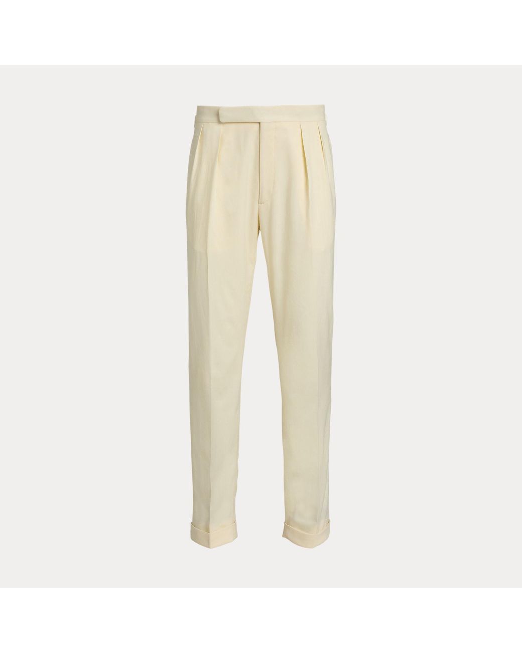 Ralph Lauren Natural Gregory Hand-Tailored Wool Suit Trouser for men
