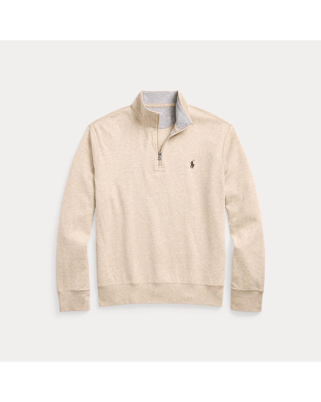 Polo Ralph Lauren Gray Luxury Jersey Quarter-zip Pullover for men